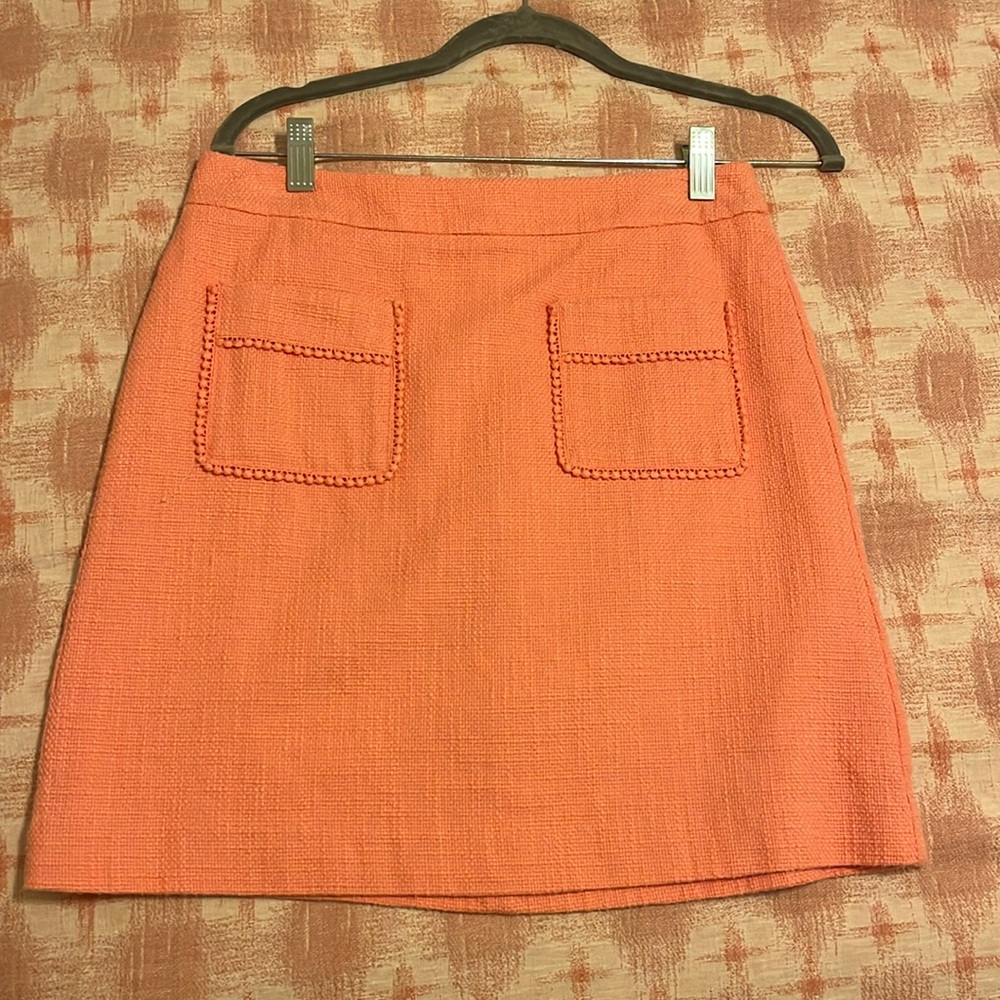 J Crew pink tweed miniskirt